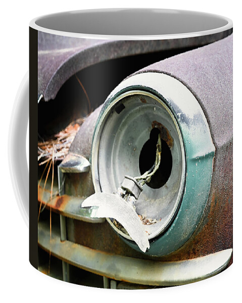 Broken Coffee Mug featuring the photograph Broken Headlight by Steven Nelson