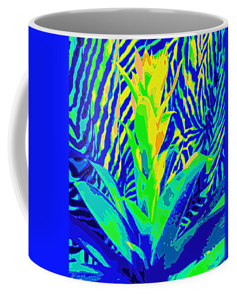 Bromeliad Coffee Mug featuring the photograph Bromeliad Exotica Abstract by VIVA Anderson