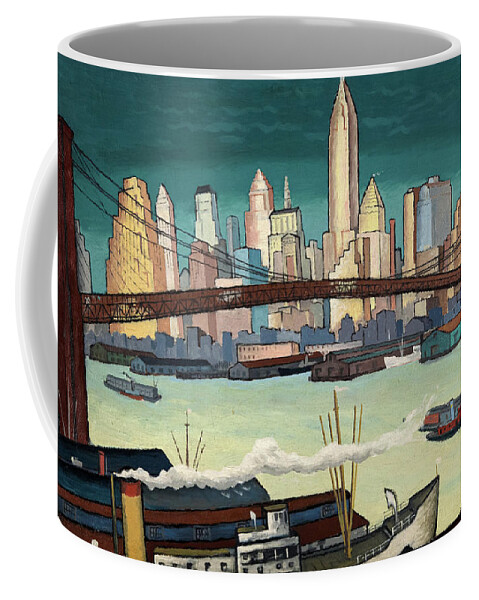 Brooklyn Bridge Coffee Mug by Glenn Coleman - Pixels