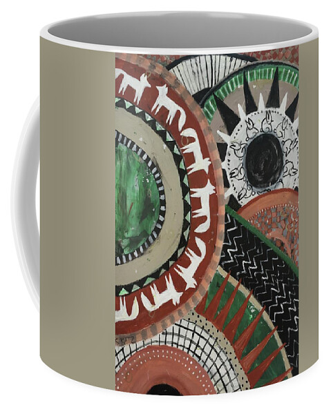 Foxes Coffee Mug featuring the painting Brother Fox by Cyndie Katz