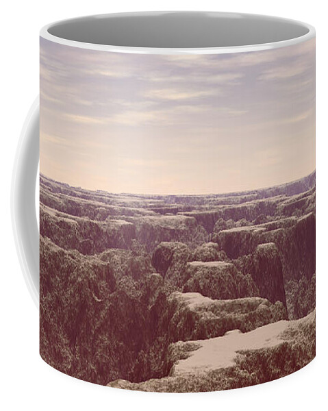 Brown Coffee Mug featuring the digital art Brown Planet by Bernie Sirelson