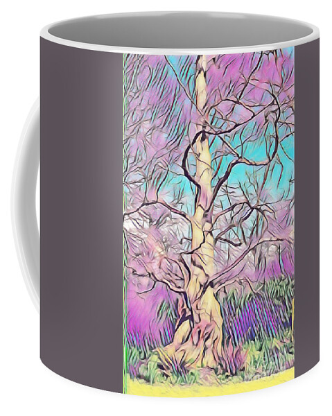 Pink Drawing Effect Coffee Mug featuring the mixed media Bubblegum Palette by Kimberly Furey