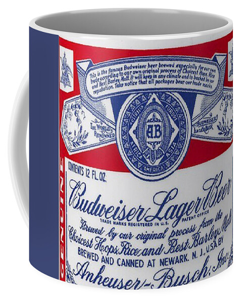 Bud Coffee Mug featuring the painting Bud Budweiser Beer Can by Tony Rubino