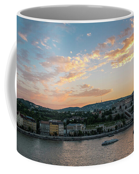 Budapest Coffee Mug featuring the photograph Budapest Sunset over the Danube by Matthew DeGrushe