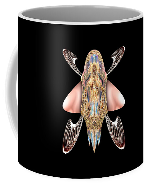Insects Coffee Mug featuring the digital art Bugs Nouveau I by Tom McDanel