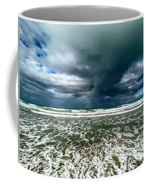 Storm Coffee Mug featuring the photograph Bullying the Skies by Eddy Mann