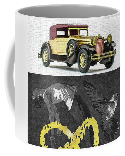 Yesteryear Car Coffee Mug featuring the digital art Yesteryear / 1930 Packard by David Squibb