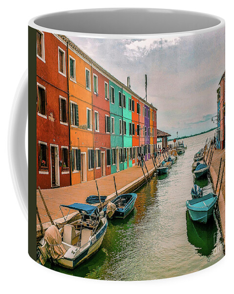  Coffee Mug featuring the photograph Burano, Italy #1 by Ken Arcia