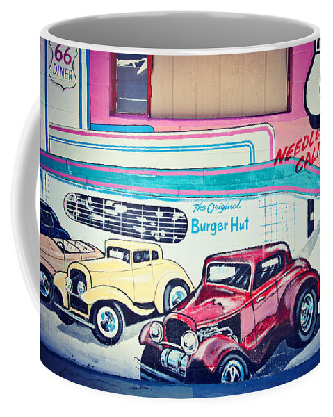 Mural Coffee Mug featuring the photograph Burger Hut by Tatiana Travelways