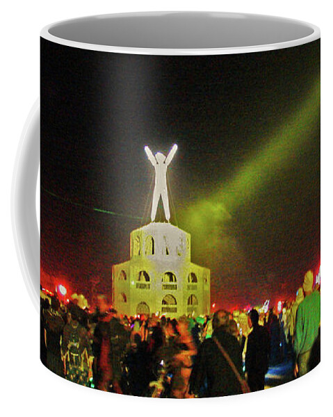 Burning Coffee Mug featuring the photograph Burn Night by Carl Moore