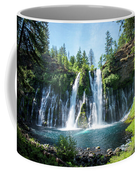 Lassen Coffee Mug featuring the photograph Burney Falls by Aileen Savage