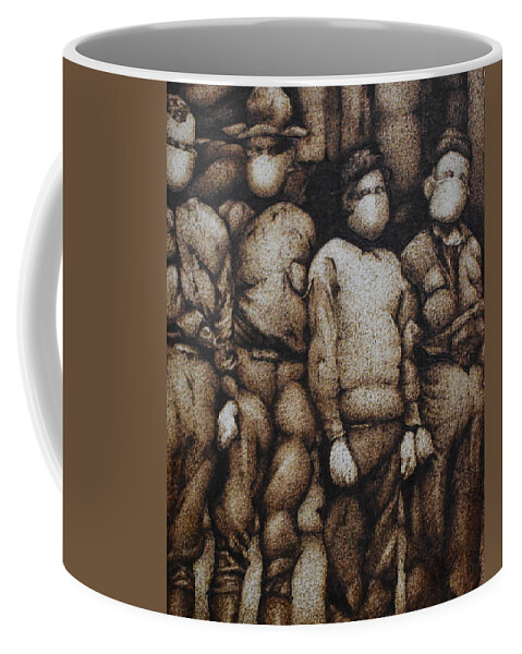 Wood Coffee Mug featuring the pyrography Burned Out by Matthew Lazure