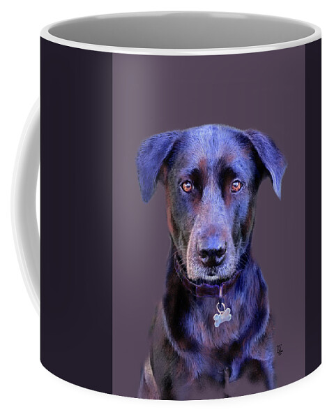 Dog Coffee Mug featuring the digital art Buster by Diane Chandler