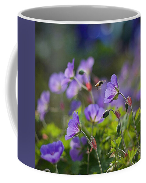 Bee Coffee Mug featuring the photograph Busy Bee by Carol Jorgensen
