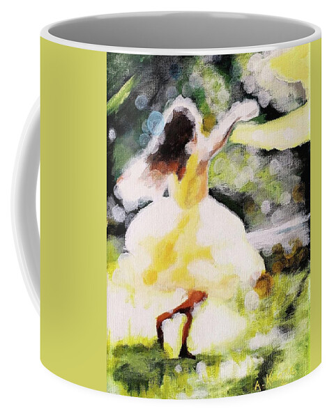  Coffee Mug featuring the painting Buttercup by Amy Kuenzie