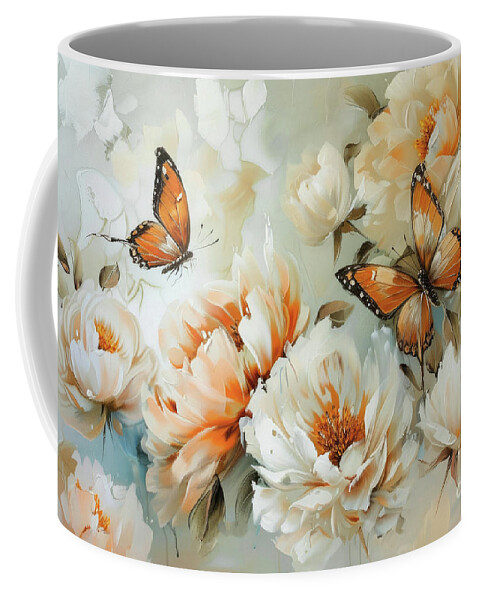 Butterfly Coffee Mug featuring the painting Butterfly Enlightenment 3 by Tina LeCour