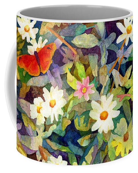 Flowers Coffee Mug featuring the painting Butterfly Garden by Hailey E Herrera