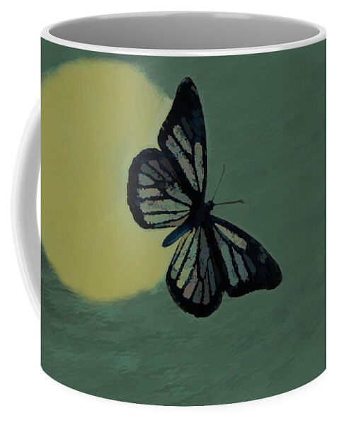 Butterfly Coffee Mug featuring the digital art Butterfly Moon 5 by Ernest Echols