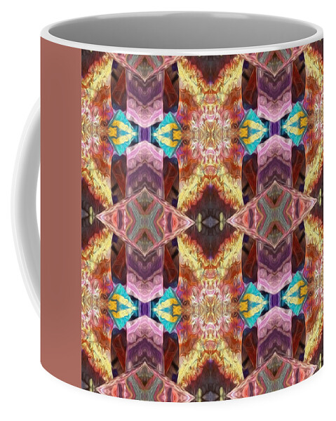 Fluid Art Coffee Mug featuring the digital art Butterfly Wings Pattern by Mary Poliquin - Policain Creations