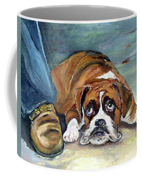 Boot Coffee Mug featuring the painting By your heart by Lana Sylber