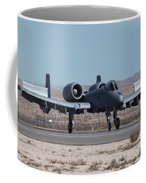 Warthog Coffee Mug featuring the photograph C AFRC A-10 Warthog Recovering to Nellis AFB by Custom Aviation Art