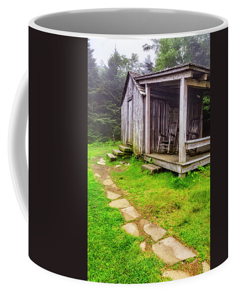 Barns Coffee Mug featuring the photograph Cabin at the Top of Mt Le Conte by Debra and Dave Vanderlaan