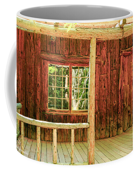 Cabin Coffee Mug featuring the photograph Cabin Back Porch by Randy Bradley