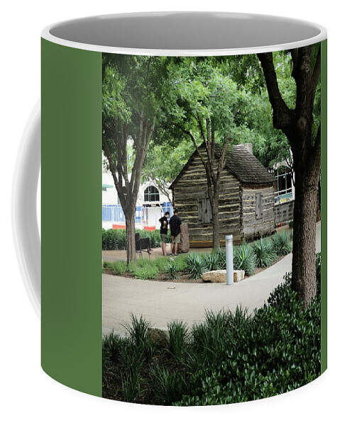 Green Coffee Mug featuring the photograph Cabin in the Park by C Winslow Shafer