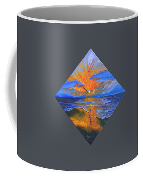 Sunrise Coffee Mug featuring the painting Cacophony 2 by Mike Kling