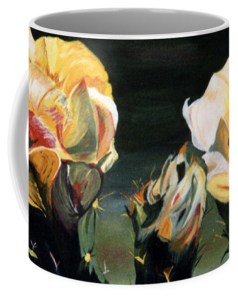 Cactus Coffee Mug featuring the painting Cactus Flower 3 by Genevieve Holland
