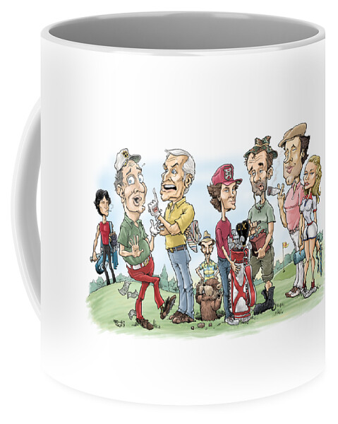 Mikescottdraws Coffee Mug featuring the drawing Caddyshack by Mike Scott