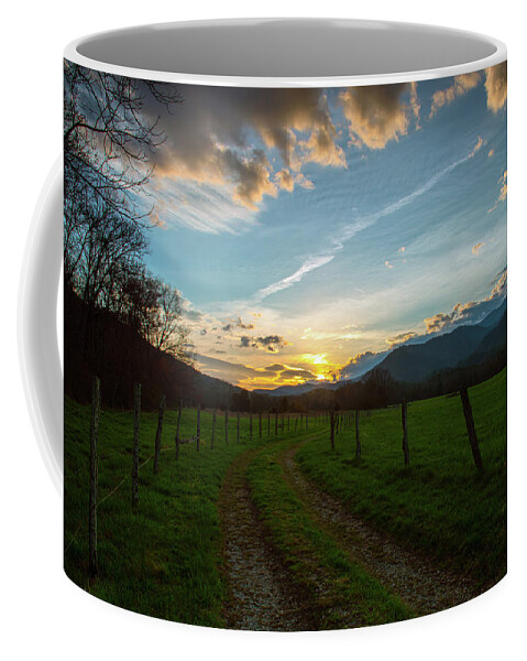 Cades Cove Coffee Mug featuring the photograph Cades Cove Sunrise by Robert J Wagner