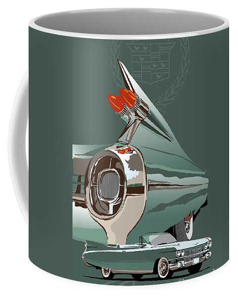 Cadillac Bolero Coffee Mug featuring the painting Cadillac Bolero by Sassan Filsoof