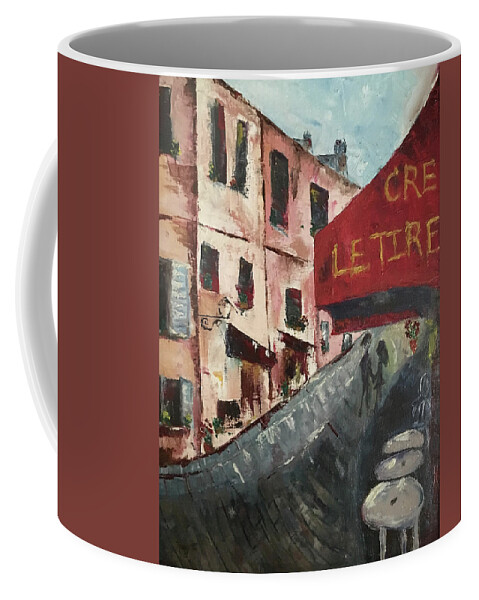 Mont Martre Coffee Mug featuring the painting Cafe Mont Martre by Roxy Rich