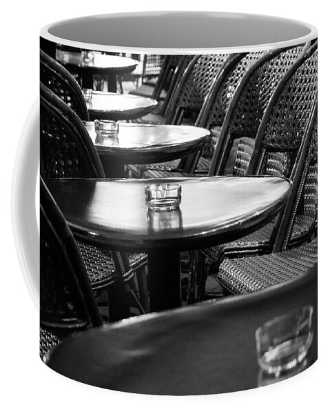 Paris Cafe Coffee Mug featuring the photograph Cafe Noir - Paris, France by Melanie Alexandra Price