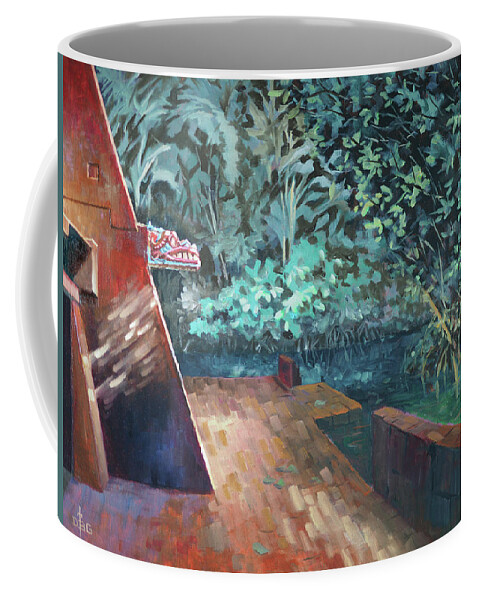 Maya Coffee Mug featuring the painting Cala A Los Mayas by David Bader