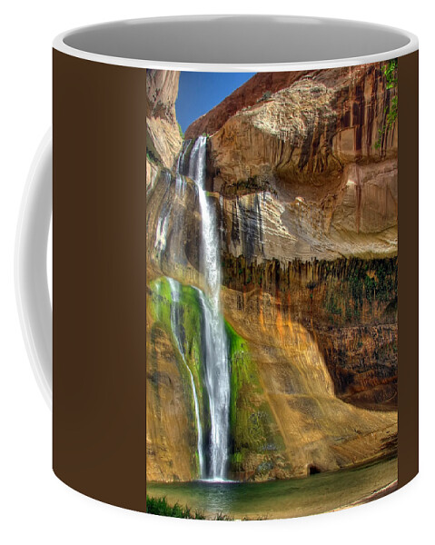 Calf Creek Coffee Mug featuring the photograph Calf Creek Falls by Farol Tomson