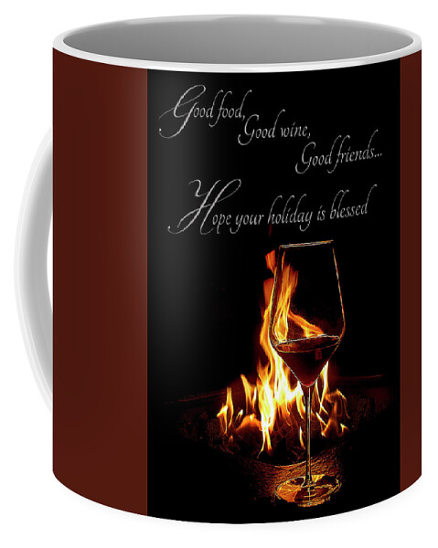 California Red Wine Coffee Mug featuring the photograph Cali Red Evening Holiday by Jill Love