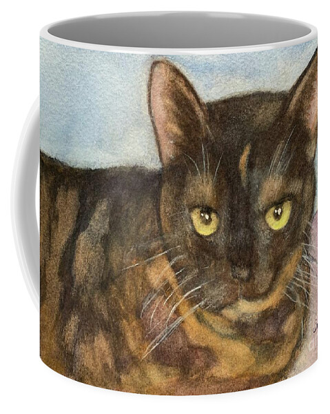 Pet Coffee Mug featuring the painting Cali by Sue Carmony