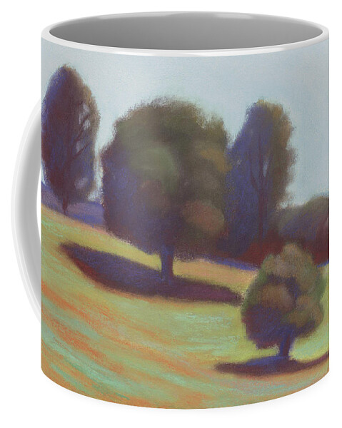 Soft Pastel Coffee Mug featuring the pastel Sonora Hillside by Linda Ruiz-Lozito