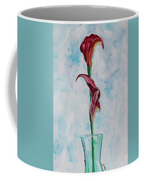 Calla Coffee Mug featuring the painting Calla Lilies by Mark Ross