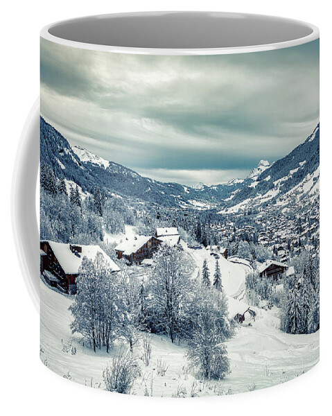 2017 Coffee Mug featuring the photograph Calm Before the Thaw - A Bountiful Winter in Megeve by Benoit Bruchez