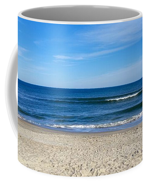 Kure Beach Coffee Mug featuring the photograph Calming Ocean View by Rick Nelson