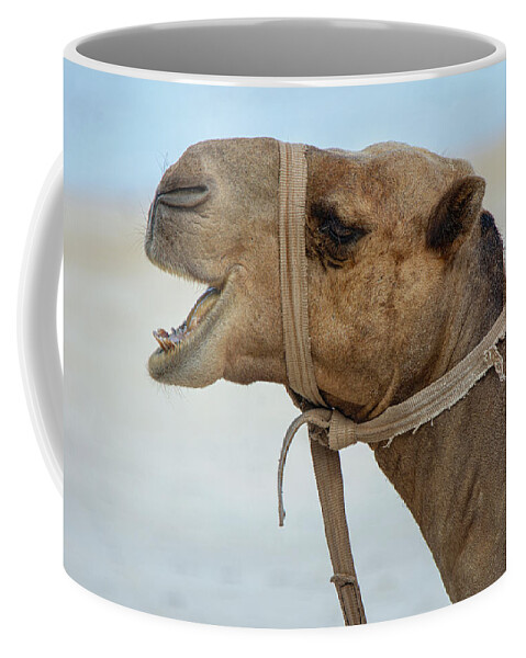 Camel Coffee Mug featuring the photograph Camel portrait by Gareth Parkes