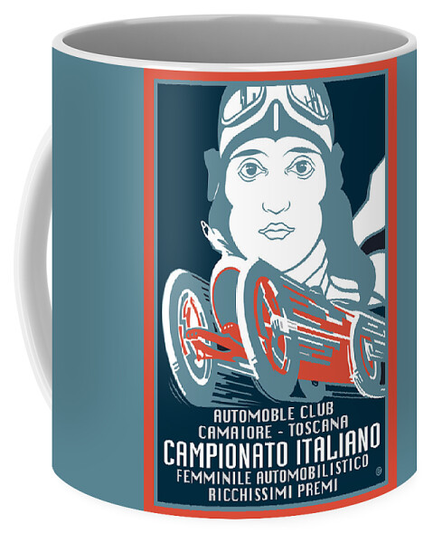 Racing Coffee Mug featuring the digital art Campionato Italiano by Gary Grayson