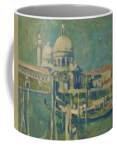 Venice Coffee Mug featuring the painting Canale Grande Venice by Nop Briex