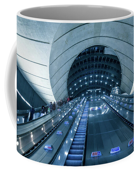 Coffee Mug featuring the photograph Canary Wharf Station by Andrew Lalchan