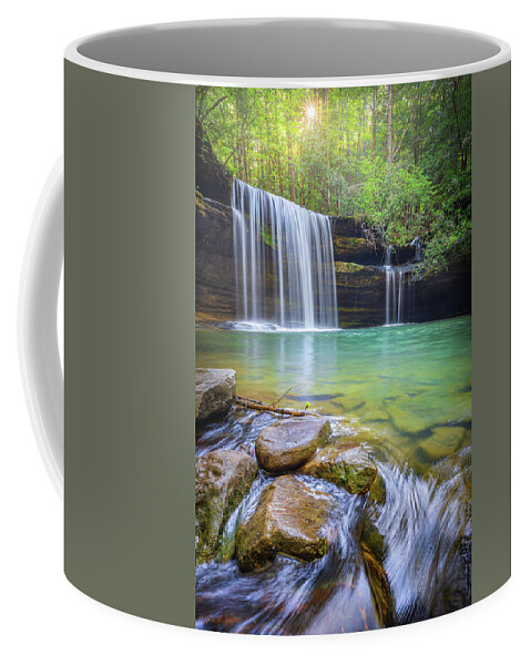 Caney Creek Falls Coffee Mug featuring the photograph Caney Creek Falls Bankhead National Forest Alabama by Jordan Hill