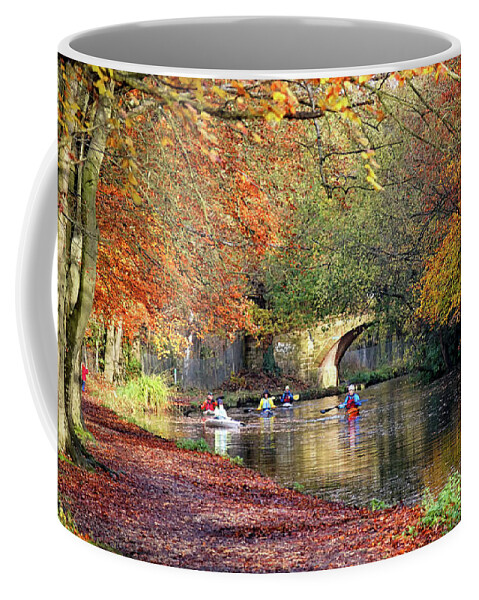 Autumn Coffee Mug featuring the photograph Canoeing by Shirley Mitchell