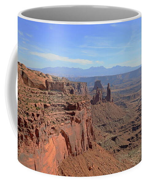 Canyonlands Coffee Mug featuring the photograph Canyonlands N.P. - View from Mesa Arch by Richard Krebs
